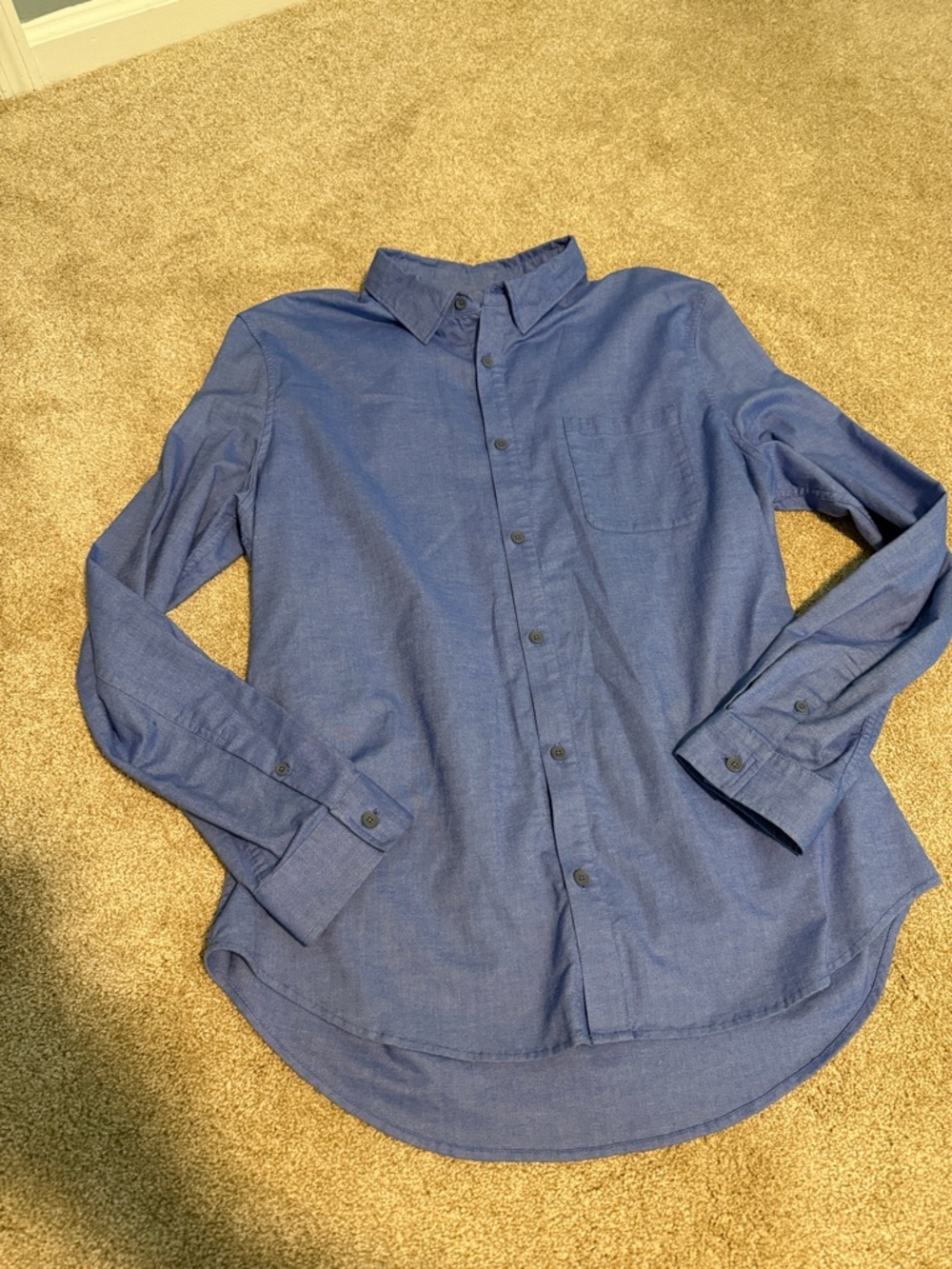 Men's lululemon Blue Button-Down Shirt - Classic Long Sleeve XL